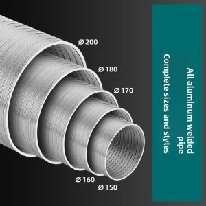 MONLEYTA | Extended Kitchen Ventilation Duct Aluminum Hard Pipe Accessory For German Range Hood Smoke Exhauster Pure Aluminum Material