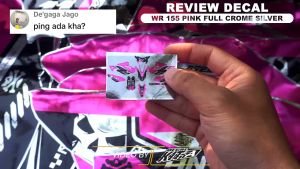 Sticker Decal Motor Yamaha WR 155 Motif Custom pink hitam Crome Silver D-C8-108 D-C8-047