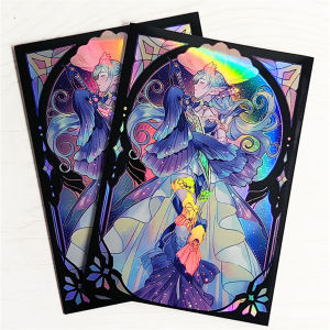Flashing Cartoon Art Anime Card Sleeves for YGO Top Loading Board Game Card Protector 63×90mm 50 PCS