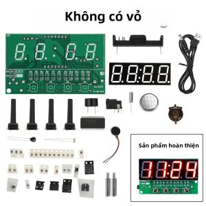 Aideepen | Bộ Dụng Cụ Tự Làm Đồng Hồ Điện Tử Kỹ Thuật Số LED Có Chức Năng Báo Thức Và Đo Nhiệt Độ - Bộ Mạch Điện Tử Dùng Để Dạy Làm Đồng Hồ Và Thực Hành Hàn.