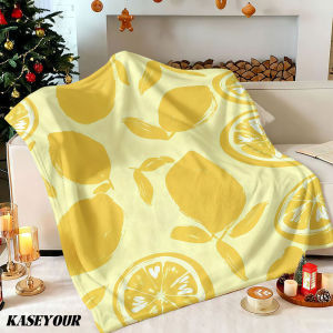 Beast Kingdom | Sunny Lemon Winter Summer Flannel Blanket Throw Fleece Soft Fuzzy Plush Cozy Fleece Blankets for Sofa Ideal Gifts