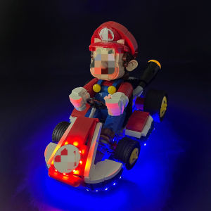 BYB LED Light Kit For Lego 72037 Mario Kart Mario & Standard Kart Remote Control (Not Include Model)