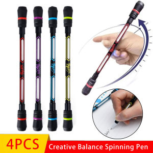 YESPERY 4pcs Creative Spinning Pen Light Balance Oily Pen Fingers Flexible Release Pressure Student Pens School Gift
