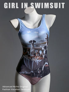 Backless Speed Suit Swimsuit Womens Triangular One-Piece Swimwear High Aesthetic Value Slimming with Chest Pad Quick Dry