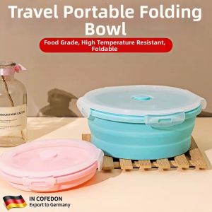 WEVOLA | Foldable Heat-Resistant Silicone Bowl for Travel Camping