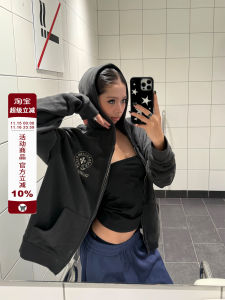 Áo Khoác Cardigan Trùm Đầu Rộng Rãi Phong Cách Gothic Cổ Điển Mỹ Dành Cho Nam Và Nữ Áo Khoác Nỉ Thường Ngày Có Khóa Kéo Áo Khoác Ngoài Đa Năng