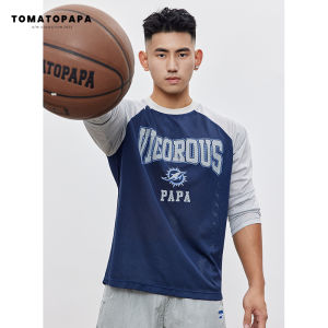 TOMATOPAPA | Áo Thun Dài Tay Đa Năng Phong Cách Mỹ Thoáng Khí cho Mùa Thu