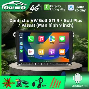 Máy Nghe Nhạc Đa Phương Tiện Ô Tô Android 9 Inch Dành Cho Volkswagen VW Passat B6 B7 CC Tiguan Touran GOLF POLO Với Carplay 4G GPS Radio Xe Hơi