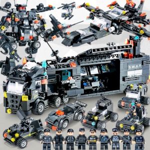 Lego building blocks assembling toy boy puzzle brains multifunctional military jigsaw乐高积木拼装玩具男孩益智动脑多功能军事拼图