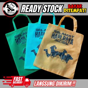 (isi 25biji) Goodiebags Idhul Adha Qurban uk 25x30 bahan spundbond  muat daging  jahitan kuat Siap Kirim