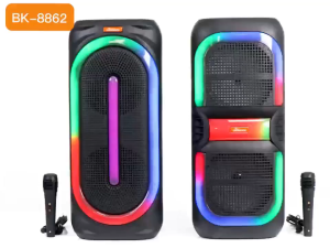 Tmall Home&Outdoor use  Bass BT Portable Wireless Karaoke Bluetooth Speaker with FREE MIC
