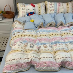 susan | Fair Isle Color Blocked Miffy Embroidered Bedding Set