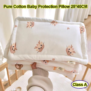 2024 New Pure Cotton Newborn Flat Pillow Cushion Cartoon Baby Protection Pillow Infant Sleeping Pillow
