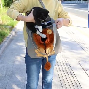 Soft Pet Carrier Portable Breathable Canvas Bag Cat Dog Outgoing Travel Pets Handbag with Safety Zippers