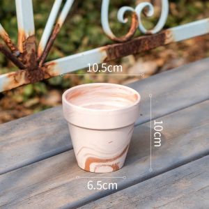 Large Diameter Ceramic Flower Pots with Tray Breathable Red Clay Succulent Plant Pots Simple Style Indoor Garden Flower Pots