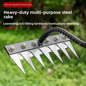 NIANXU | Multi-Function Weed Removal Tool with Detachable Rake Cultivator and Lawn Rake