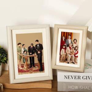 Minimalist Log Wood Photo Frame for Table&Wall 6in/A4 Size Wall Decoration Frame Wedding Photo Frame DIY Frame Bingkai Foto Gambar 优质原木相框