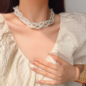 Sang trọng cao cấp Vòng cổ lớp Baroque Vòng cổ ngọc trai Kỳ nghỉ đồ trang sức