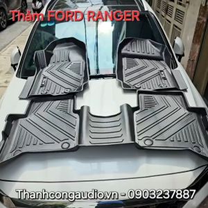 Thảm lót sàn Maxxcar nhựa 5D cho Ford Ranger Raptor 2015 – 2022 - 2024 đúc nguyên khối cao cấp