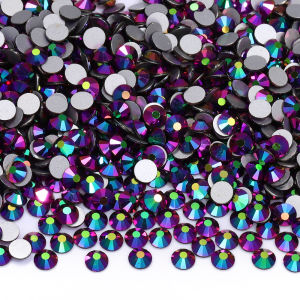 SS3-SS30 Non Hotfix Glass Rhinestone Rainbow Rose Gold Flatback Crystals Stones Glue-on Diamond Strass Clothing Nail Accessories