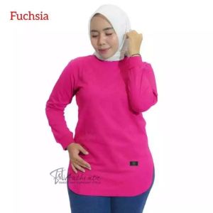 Kaos Polos Wanita Body Oval Cotton Combed 24s SIZE M L XL XXL XXXL/ Atasan Kaos Lengan Panjang Wanita Kekinian