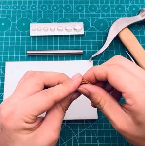 Dụng cụ đóng đinh tán rivet cây đóng nút tán 2 mặt tròn làm thủ công túi xách may mặc