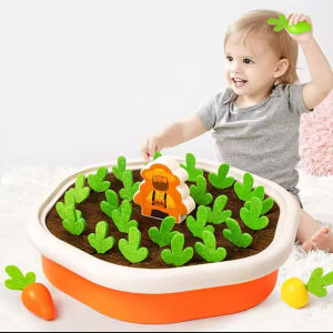 1pcs- Montessori Toys For Toddler Toys Educational Colorful Shape Toy Pull Carrot Set Counting Discouvery Toys For Kids Learning