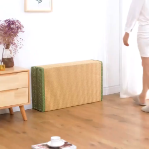 4-Folding Coconut Palm Floor Mat Single Mattress with Non-Slip Bottom - Back Pain Relief Compact and Comfortable