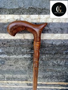 Tongkat jalan kayu Kelor Jawa model habib profil A153