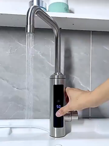 Máy làm nóng nước tại Vòi- bằng Inox 304 kèm ổ chống giật Qwater IN-02 điều chỉnh nhiệt