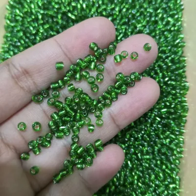 3mm Clear Green Seedbeads Beads 20g per pack