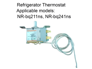Panasonic Refrigerator Thermostat