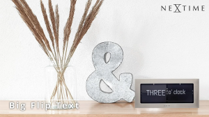 Nextime 36x16.5x8.5cm "Flip" Mechanism Table Clock - Metal (Box Imperfect)