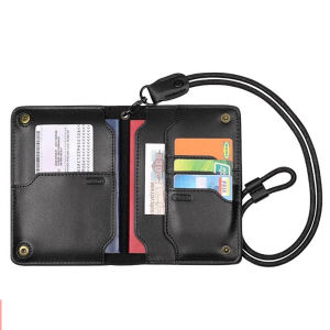Leather Passport Cover for Business Travel ID Holder Travel Ticket Organizer Passport Clip Storage Bag