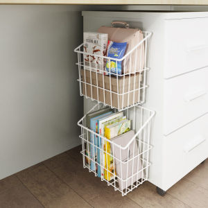 Desk Lower Shelf Computer Desk Desk Cabinet Side Station Bag Handy Gadget Nail-Free Document Storage Hanging Basket