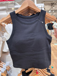 ผู้หญิง สปอร์ตบรา เสื้อท่อนบน สั้น แขนกุด เสื้อครอป มีแผ่นรองหน้าอก เสื้อสายเดี่ยว ฤดูร้อน สวมใส่ด้านใน เสื้อชั้นนอก พรางหุ่น เสื้อเชิ้ตสั้นชั้นฐานเปลือกท้อง