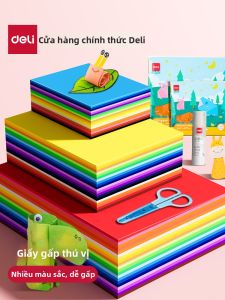 deli | Giấy Gấp Có Màu với Mẫu In Hai Mặt