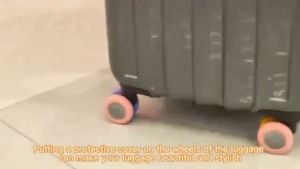 8pcs/Set Luggage Wheel Protector Cover Suitcase Wheels Anti-Collision Silicone Reduce Noise Cover