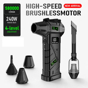 580000 RPM Powerful Violent Fan High-Speed Brushless Motor Air Blower Cordless Vacuum Cleaner Electric Snow Blower Led Lighting