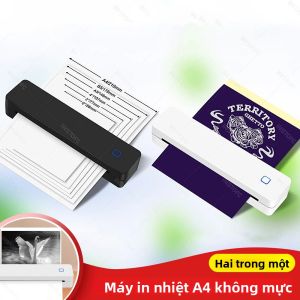 Máy In Nhiệt Bluetooth A4 Di Động Để In Ảnh Tài Liệu PDF Có Thể Gập Lại Với Chức Năng Nạp Giấy Thủ Công Dùng Cho Văn Phòng Nhà Ở Trường Học Du Lịch
