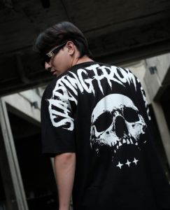 Kaos oversize pria sfz skull huntercutz