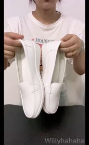 Size 35-41 Womens Fashion Nurse Shoes Soft Sole Loafers Flat Bottom White Sneakers Slip on Shoes