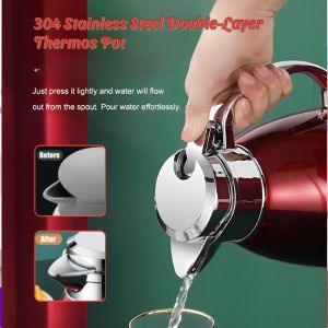 304 Stainless Steel Thermos Long-Term Insulation Thermos Double-Layer Thickened Thermos