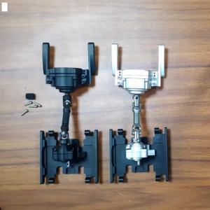 Metal Front Planetary Gearbox Transfer Case Transmission Skid Plate Set for 1/10 RC Rock Crawler SCX10 II 90046 Chassis Upgrade