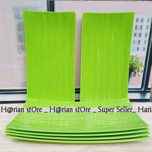 3 PCS PIRING MELAMIN SUSHI 26 CM ULIR KOTAK TEBAL DAN MEWAH
