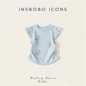 insbobo | Áo Ngắn Tay Mới Phong Cách Thẩm Mỹ Cho Bé Gái