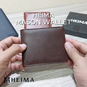 HEIMA - MASON Dompet Kartu Pendek Pria Kulit PU Keren Cowok Trendy Terbaru Kekinian