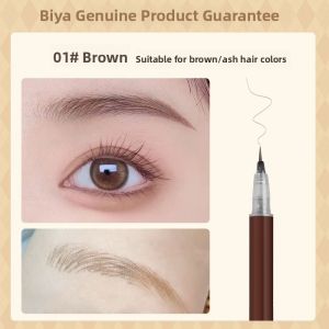 Biya Water Eyebrow Pen Clear Definition Ultra Fine Natural Looking Waterproof Long Lasting Smudge Proof Easy to Use