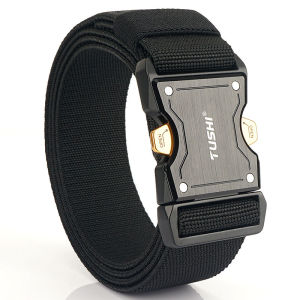 Belt For Men Cargo Belts For Men Buckle Belt With Stretch Strap For Men Outdoor Training Pants Belt