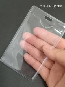 Transparent Material Soft Film Card Holder B4 Work ID Card Holder Chest Card B1 Bus Card School Badge Meal Card A6